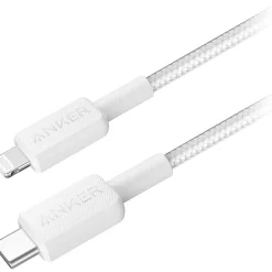 Bio-Braided USB-C Charging Cable, 6 ft., White (A81B6H21-1)<Anker Best