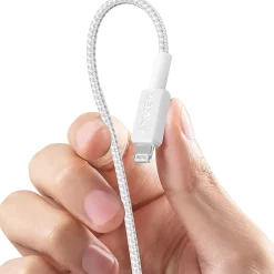 Bio-Braided USB-C Charging Cable, 6 ft., White (A81B6H21-1)<Anker Best