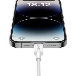 Bio-Braided USB-C Charging Cable, 6 ft., White (A81B6H21-1)<Anker Best