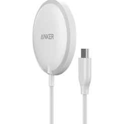 PowerWave 6' MagSafe USB-C Magnetic 7.5W Charging Pad for Apple, White (A2565H21-1)<Anker Online