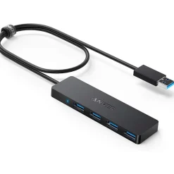 Anker Ultra Slim 4-Port USB 3.0 Hub, Black (A7516016)