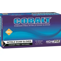 COBALT Nitrile Exam Gloves, Beaded Cuff, Fully Textured, Size XL, 100/BX (N19)<Ansell Best