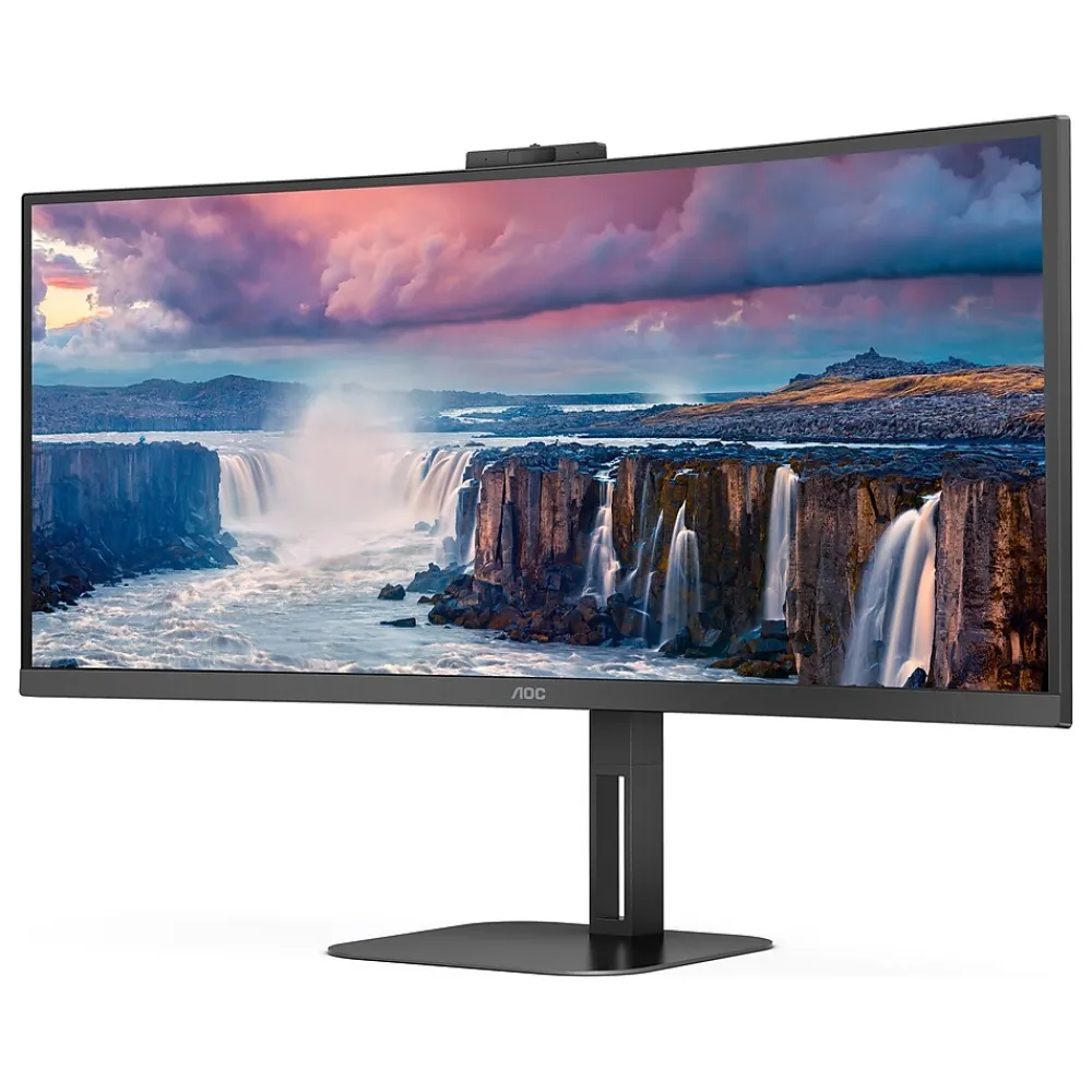 Sale AOC 34" Curved 100 Hz LED Everyday Monitor, Black (CU34V5CW)