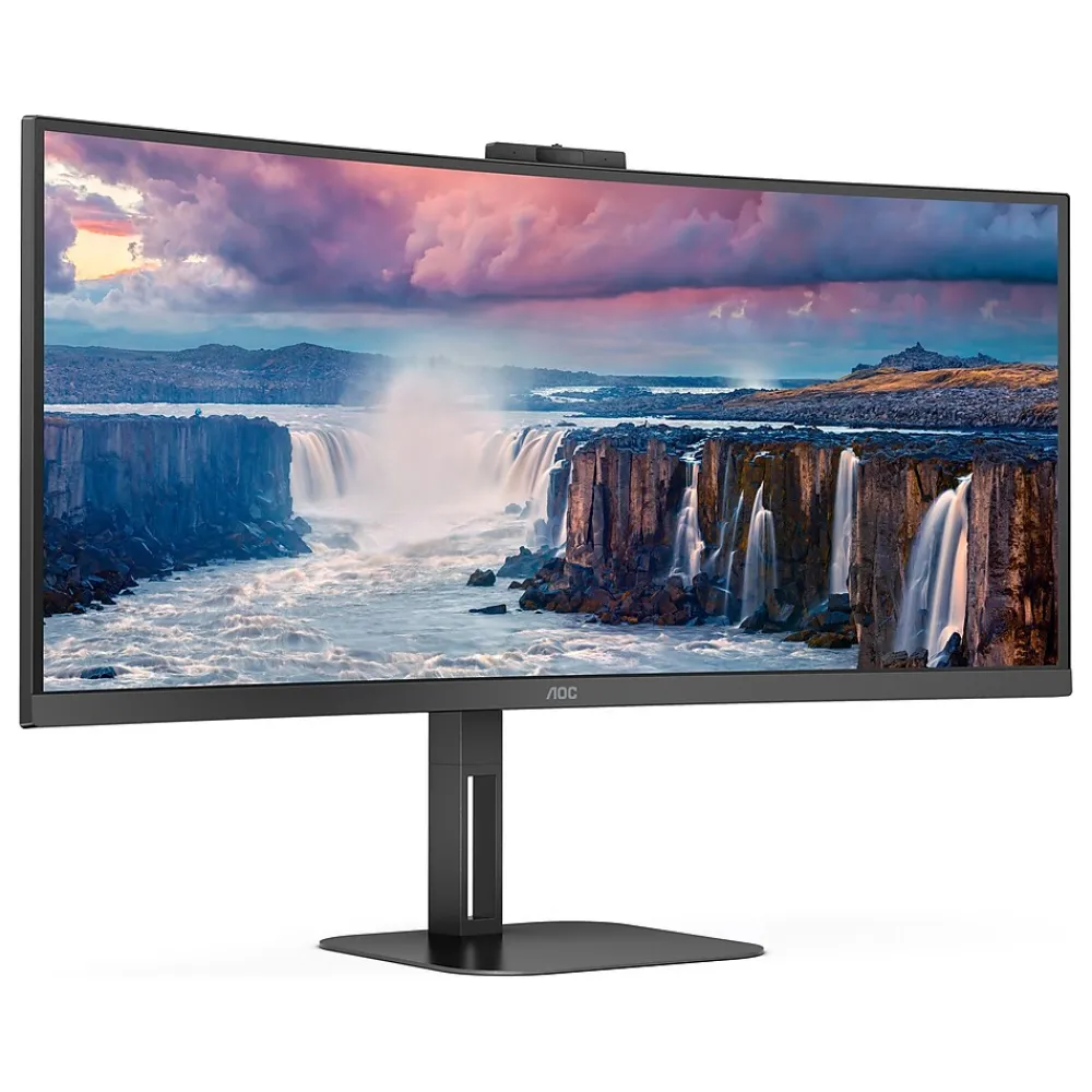 Sale AOC 34" Curved 100 Hz LED Everyday Monitor, Black (CU34V5CW)
