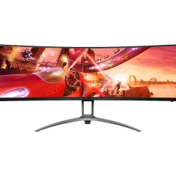 Outlet AOC AGON 49" Curved 4K Ultra HD 165 Hz LCD Gaming Monitor, Black (AG493UCX2)