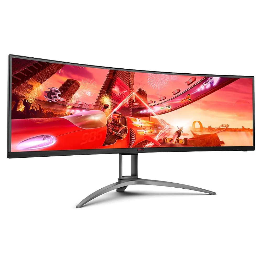 Outlet AOC AGON 49" Curved 4K Ultra HD 165 Hz LCD Gaming Monitor, Black (AG493UCX2)