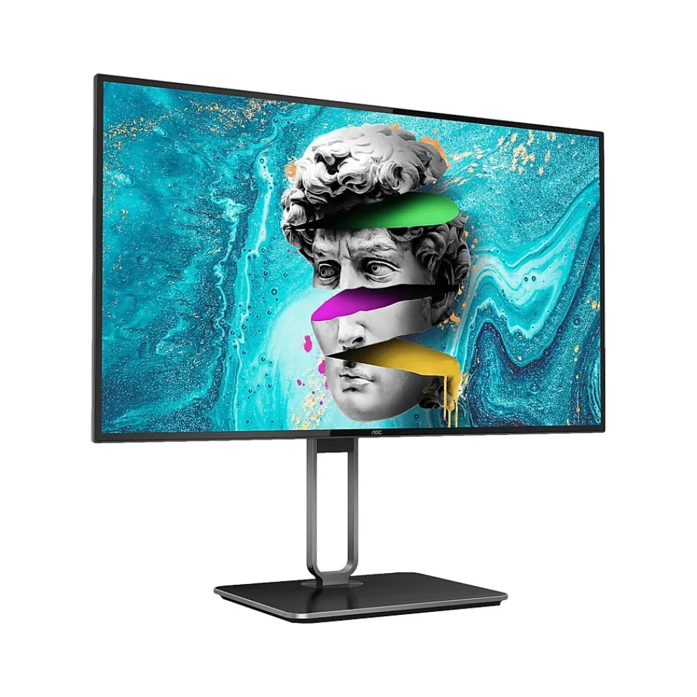 AOC U2 Series 27" 4K Ultra HD 60 Hz LCD Everyday Monitor, Black/Gray (U27U2DP)