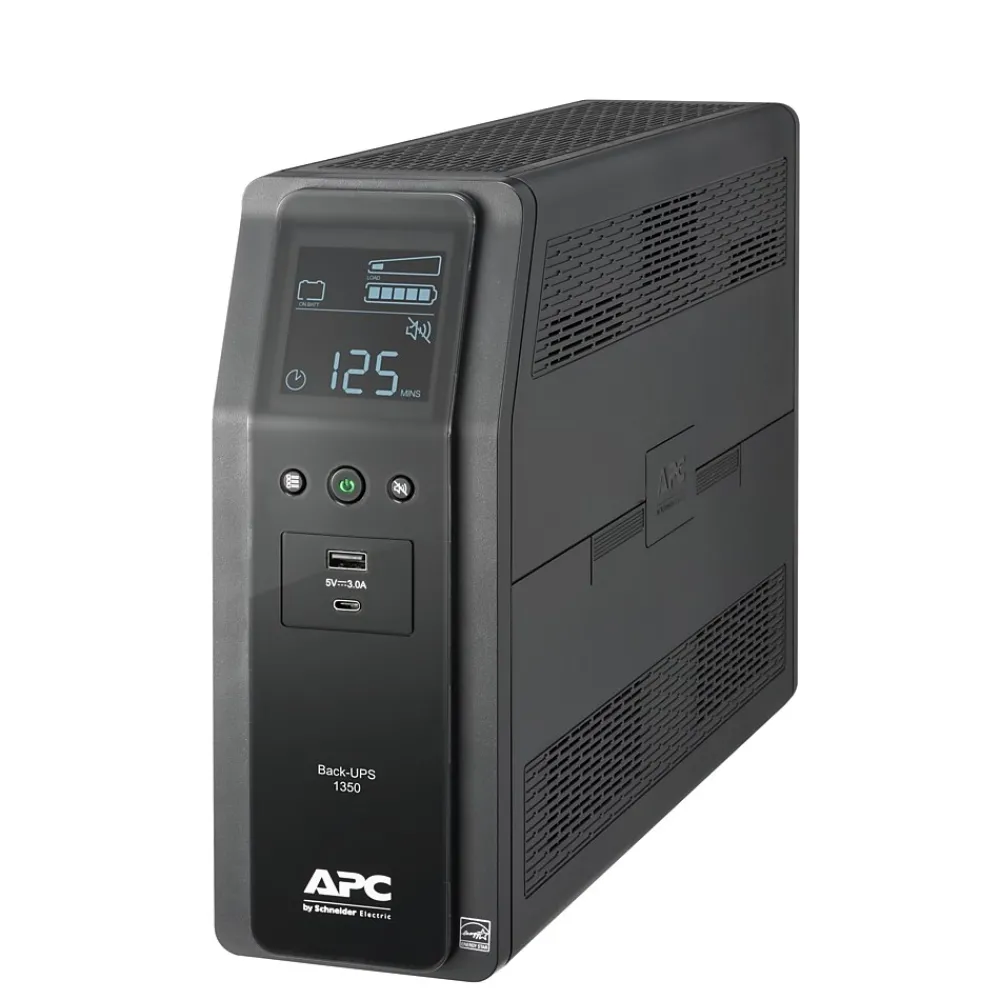 APC Back-UPS Pro BN 1350VA/810 Watts, 10-Outlets, 2 USB Ports, Black (BN1350M2)