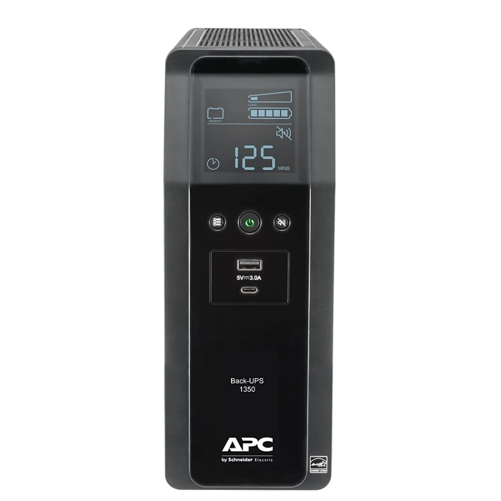 APC Back-UPS Pro BN 1350VA/810 Watts, 10-Outlets, 2 USB Ports, Black (BN1350M2)