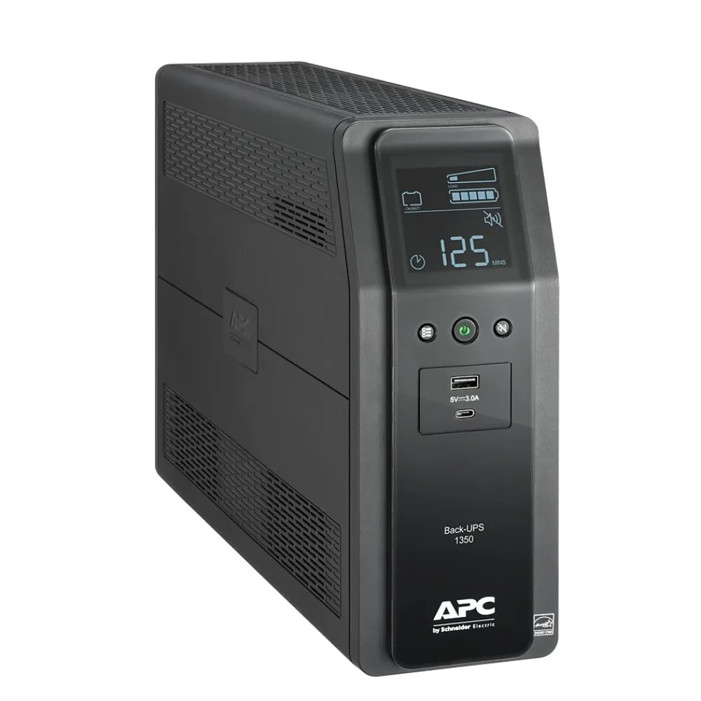 APC Back-UPS Pro BN 1350VA/810 Watts, 10-Outlets, 2 USB Ports, Black (BN1350M2)