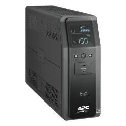 APC Back-UPS Pro 1500VA Battery Backup and Surge Protector, 10-Outlets, Black (BR1500MS2)