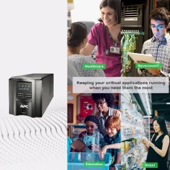 APC Series 750VA UPS with SmartConnect, 6-Outlets, Black (SMT750C)