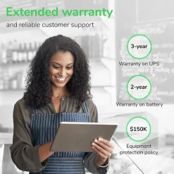 Schneider APC Smart-UPS, Line Interactive, 1500VA, Tower, 120V, 8x NEMA 5-15R outlets, SmartConnect Port+SmartSlot, AVR, LCD (SMT1500C)