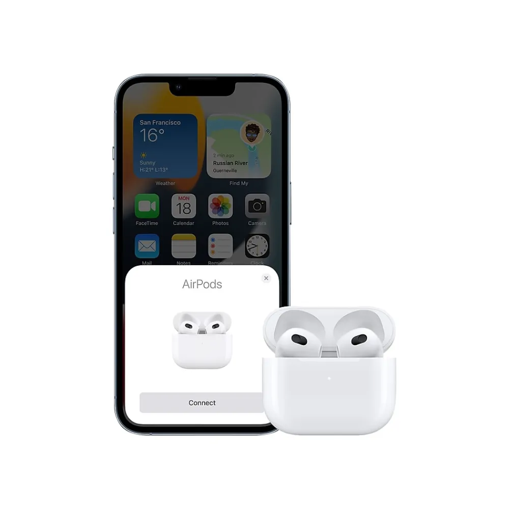 Apple AirPods (3rd Generation) Bluetooth Earbuds with Magsafe Charging Case, White (MME73AM/A)