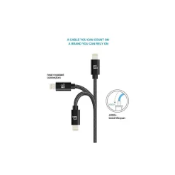 Apple Certified Durable Lightning Cable for iPhone/iPad, 6-ft, Black (LGHTMFI6FT-BLK)<LAX Gadgets Hot