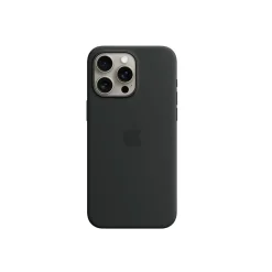 Apple iPhone 15 Pro Max Silicone Case with MagSafe, Black (MT1M3ZM/A)