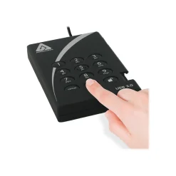 Apricorn Aegis Padlock 3.0 2 TB USB 3.0 External Hard Drive, Black (A25-3PL256-2000)