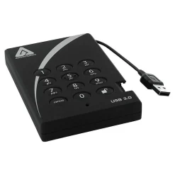 Apricorn Aegis Padlock 3.0 2 TB USB 3.0 External Hard Drive, Black (A25-3PL256-2000)