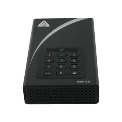 Sale Apricorn Aegis Padlock 6TB USB 3.0 External Hard Drive, Black/White (ADT-3PL256-6000)