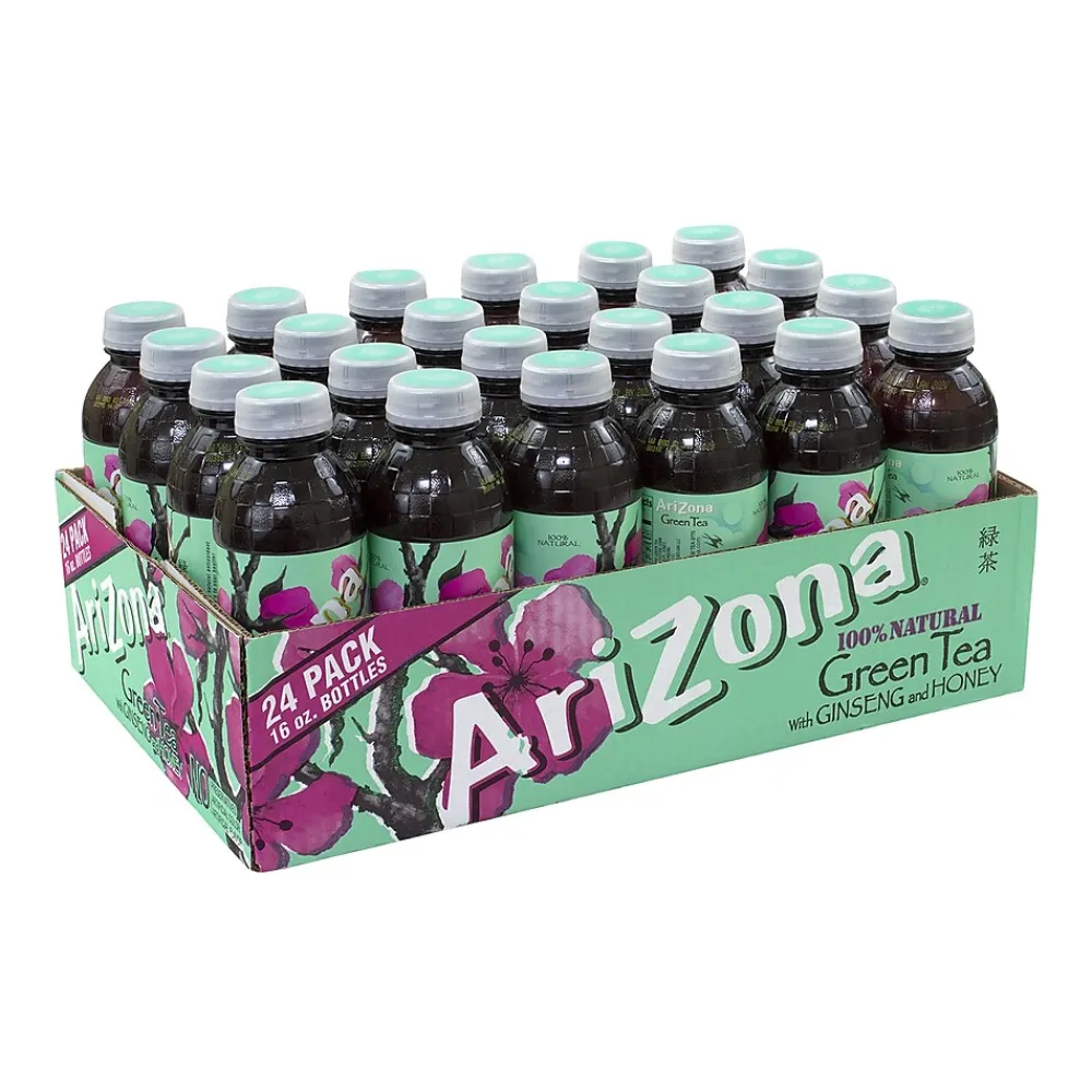Arizona Green Tea Ginseng and Honey, 16 Oz., 24/Pack (900-00086)