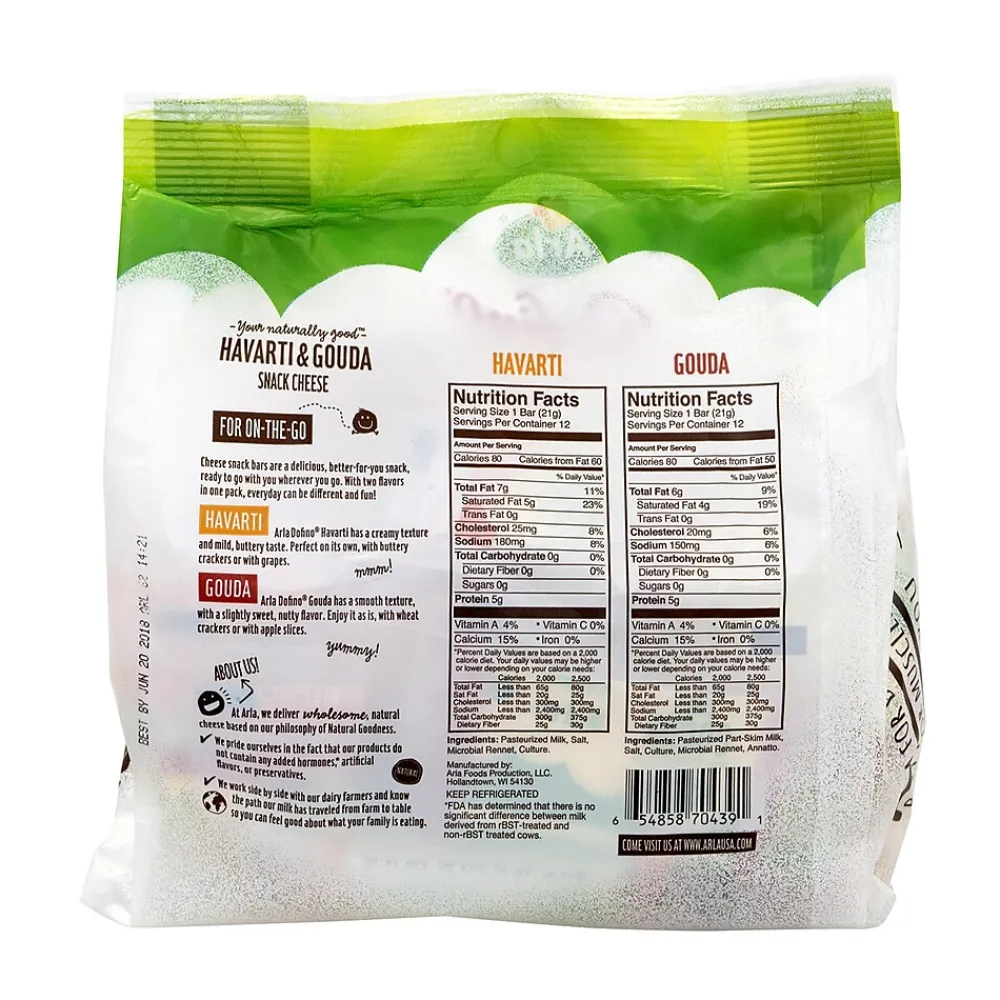 Arla Havarti and Gouda Cheese Snack Kit, 24/Pack (902-00032)