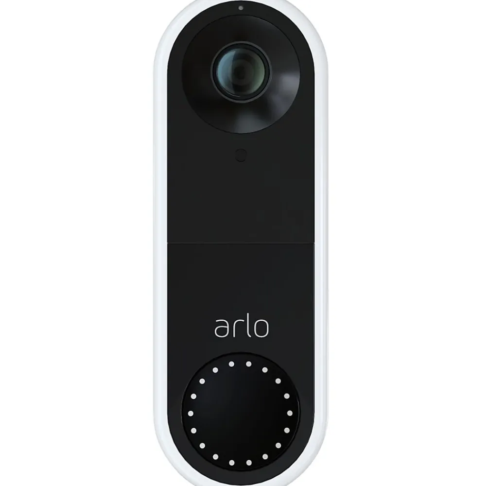Arlo Essential Wi-Fi Wired Smart Video Doorbell, White (AVD1001-100NAS)