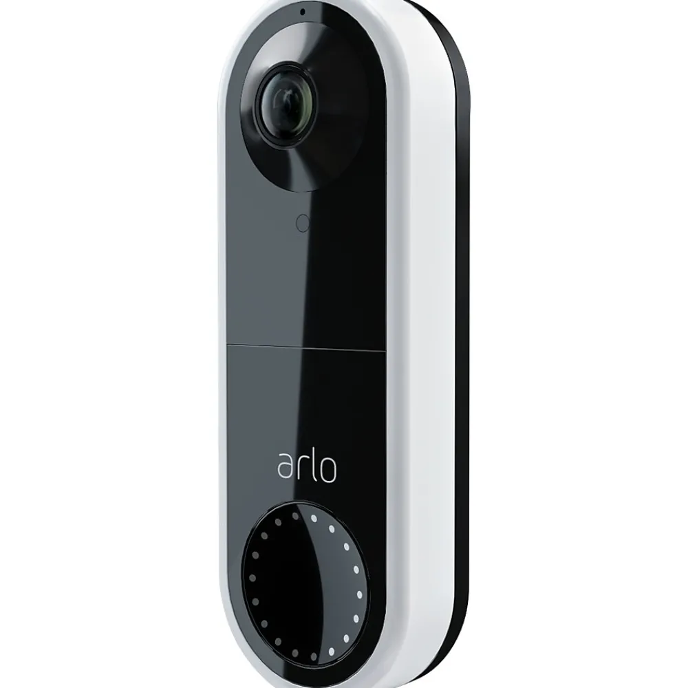 Arlo Essential Wi-Fi Wired Smart Video Doorbell, White (AVD1001-100NAS)