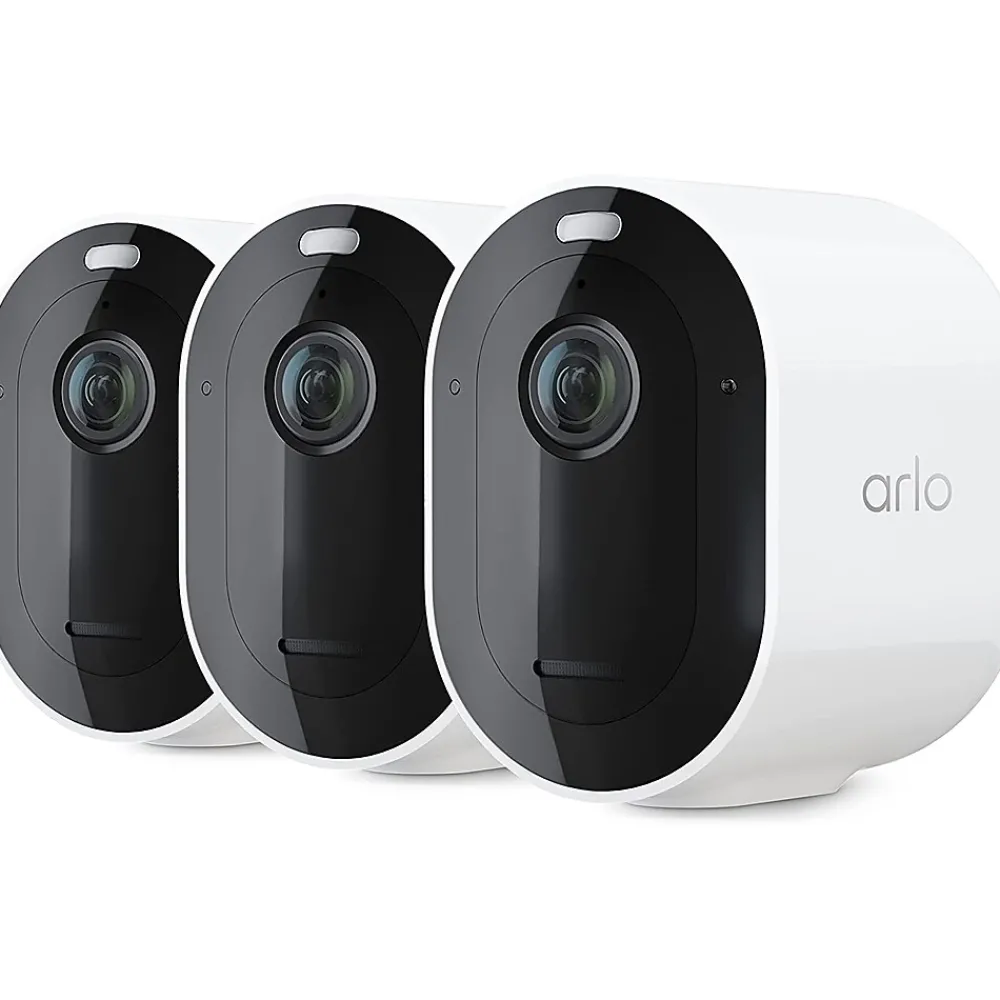 Arlo Pro 5S 2K Wireless Security Camera, 3 Pack, White (VMC4360P-100NAS)