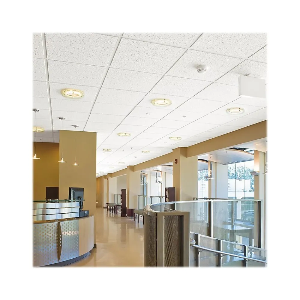 Armstrong FINE FISSURED Second Look II, Angled Tegular Edge Ceiling Tile 15/16, 24" x 48", White, 10/Carton (BP1760C)