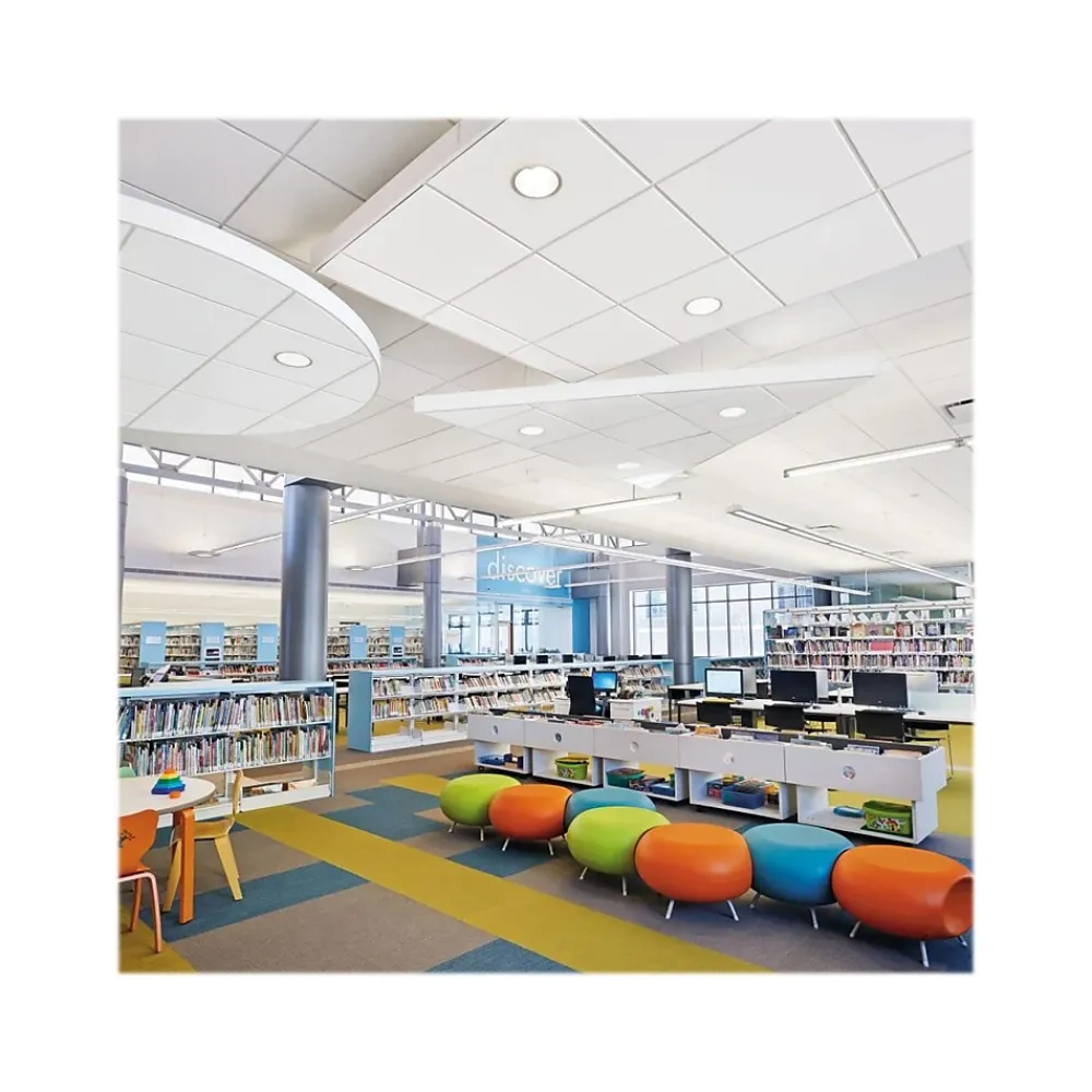 Armstrong ULTIMA Beveled Tegular Edge Ceiling Tile, 24" x 24", White, 12/Carton (BP1912A)