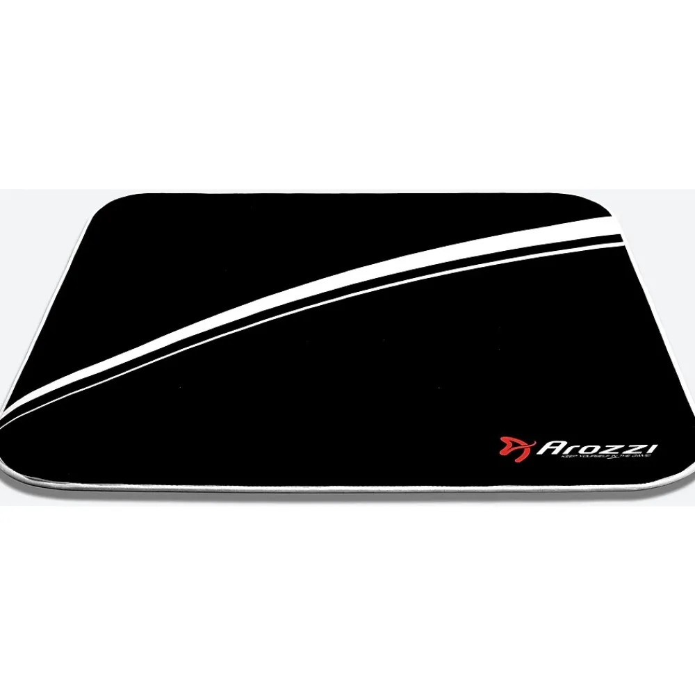 Chair Mats*Arozzi Chair Mat, 45.7" x 45.7", Low-Pile, Black/White (-FLOORMAT-WT)