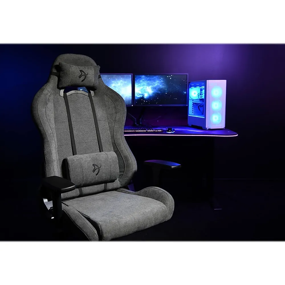 Gaming Chairs*Arozzi Torretta 2023 Edition Fabric Ergonomic Rocker Gaming Chair, Ash (TORRETTA-SFB-ASH2)