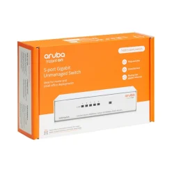 Discount Aruba Instant On 1430 5-Port Gigabit Ethernet Unmanaged Switch, White (R8R44A#ABA)