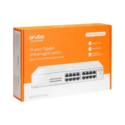 Discount Aruba Instant On 1430 16-Port Gigabit Ethernet Unmanaged Switch, White (R8R47A#ABA)