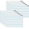 Dry Erase*Ashley Productions® Smart Poly® PosterMat Pals® Handwriting, 3/4" Ruling, Blue, 13" x 9.5", Pack of 10 (ASH97013)