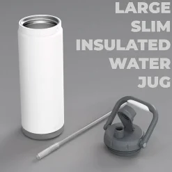 ASOBU Canyon Stainless Steel Vacuum Insulated Water Bottle, 50 oz., White (ADNATMF7W)