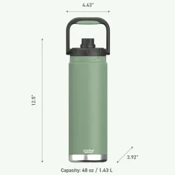ASOBU Canyon Stainless Steel Vacuum Insulated Water Bottle, 50 oz., Green (ADNATMF7G)