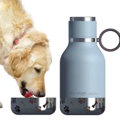 ASOBU Insulated Water Bottle with Removable Dog Bowl, 33 oz., Blue (NA-SDB1)