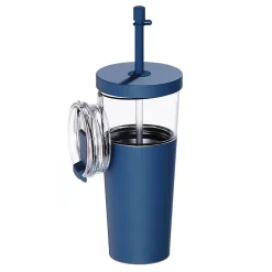 Marina See-Through Triton Tumbler with Flexible Straw, 28 oz., Blue (ICT400)<ASOBU Discount