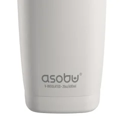 20-Ounce Aquilina Double-Wall-Insulated Stainless Steel Tumbler, White (NA-BF23W)<ASOBU Hot