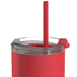 20-Ounce Aquilina Double-Wall-Insulated Stainless Steel Tumbler with Straw, Red (NA-BF23R)<ASOBU Discount