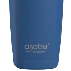 20-Ounce Aquilina Double-Wall-Insulated Stainless Steel Tumbler with Straw, Blue (NA-BF23B)<ASOBU Outlet