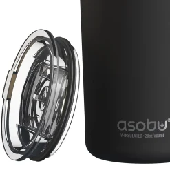 Stainless Steel Double Wall Insulated Travel Mug, 20 oz., Black (ADNANASM90BK)<ASOBU Clearance