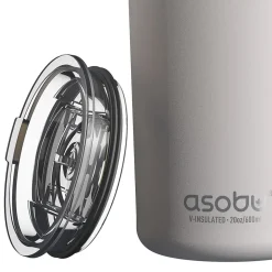 Stainless Steel Double Wall Insulated Travel Mug, 20 oz., White (ADNANASM90W)<ASOBU