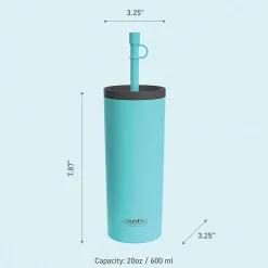 Super Sippy Insulated Coffee Tumbler, 20 oz., Teal (NA-ICT200)<ASOBU Sale
