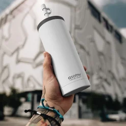 Super Sippy Insulated Coffee Tumbler, 20 oz., White (NA-ICT200)<ASOBU