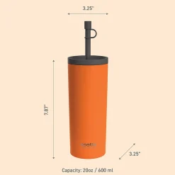 Super Sippy Insulated Coffee Tumbler, 20 oz., Orange (NA-ICT200)<ASOBU New