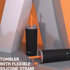 Super Sippy Insulated Coffee Tumbler, 20 oz., Black (NA-ICT200)<ASOBU New