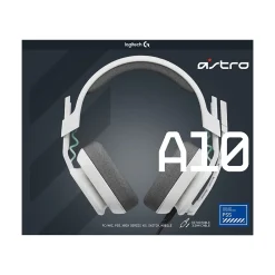 Best Logitech Astro Gaming A10 Gen 2 Stereo Headset, White (939-002050)