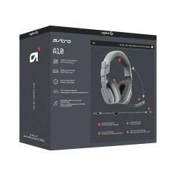 Best Logitech Astro Gaming A10 Gen 2 Stereo Headset, Gray (939-002069)